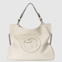 Gucci Blondie Medium Tote Bag in White Calfskin