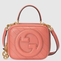 Gucci Blondie Mini Top Handle Bag in Pink Leather