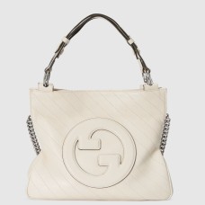 Gucci Blondie Small Tote Bag in White Calfskin