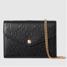 Gucci Chain Wallet in Black GG Leather