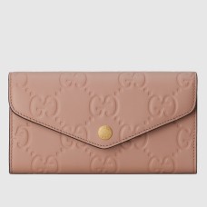 Gucci Continental Wallet in Rose Beige GG Leather