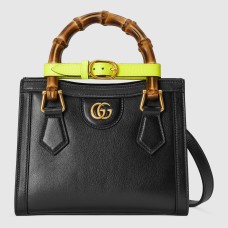Gucci Diana Mini Tote Bag in Black Leather