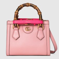 Gucci Diana Mini Tote Bag in Pink Leather