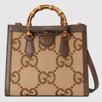 Gucci Diana Small Tote Bag in Jumbo GG Canvas