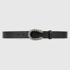 Gucci Dionysus Belt 30MM in Black Leather