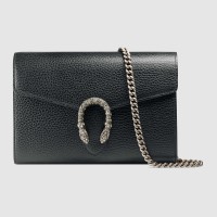 Gucci Dionysus Mini Chain Wallet in Black Leather