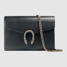 Gucci Dionysus Mini Chain Wallet in Black Leather