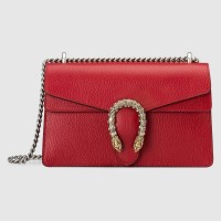 Gucci Dionysus Small Shoulder Bag in Red Calfskin