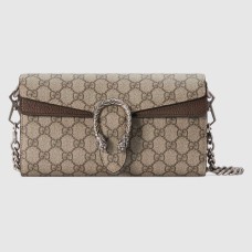 Gucci Dionysus Small Shoulder Bag with Chain in Beige GG Canvas