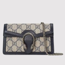 Gucci Dionysus Super Mini Bag in Blue GG Supreme Canvas