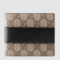 Gucci Eden Bi-fold Wallet In Beige GG Supreme Canvas