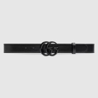 Gucci GG Marmont Black Belt 30MM with Black Double G Buckle