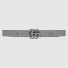Gucci GG Marmont Grey Belt 30MM with Grey Double G Buckle