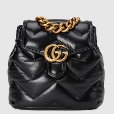 Gucci GG Marmont Mini Backpack in Black Matelasse Leather