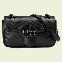 Gucci GG Marmont Mini Shoulder Bag with Black Hardware