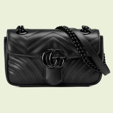 Gucci GG Marmont Mini Shoulder Bag with Black Hardware