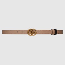 Gucci GG Marmont Reversible Belt 20MM in Pink/Black Leather