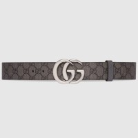 Gucci GG Marmont Reversible Belt 38MM in Grey GG Canvas