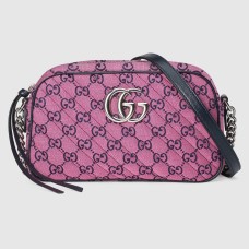 Gucci GG Marmont Small Camera Bag in Pink GG Canvas