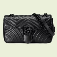 Gucci GG Marmont Small Shoulder Bag with Black Hardware