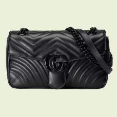 Gucci GG Marmont Small Shoulder Bag with Black Hardware