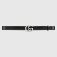 Gucci GG Marmont Thin Belt 20MM in Black Calfskin