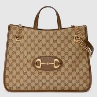 Gucci Horsebit 1955 Medium Tote Bag in Original GG Canvas