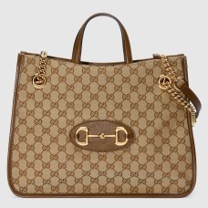 Gucci Horsebit 1955 Medium Tote Bag in Original GG Canvas