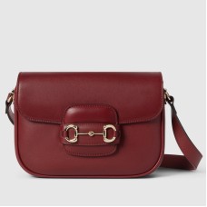 Gucci Horsebit 1955 Soft Mini Shoulder Bag in Red Calfskin