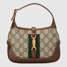 Gucci Jackie 1961 Mini Hobo Bag in Beige GG Supreme Canvas