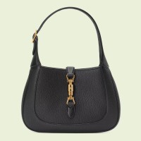 Gucci Jackie 1961 Small Hobo Bag in Black Grained Leather