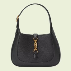 Gucci Jackie 1961 Small Hobo Bag in Black Grained Leather