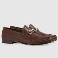Gucci Men's Horsebit 1953 Loafers in Dark Brown Calfskin