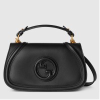 Gucci New Blondie Small Handle Bag in Black Leather