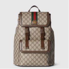 Gucci Ophidia GG Large Backpack in Beige GG Supreme Canvas