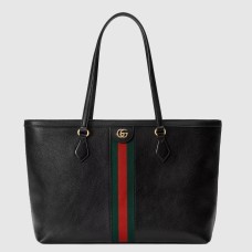 Gucci Ophidia GG Medium Tote Bag in Black Leather