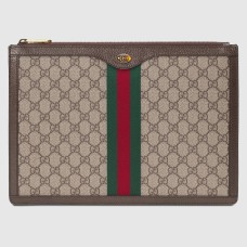 Gucci Ophidia GG Portfolio Pouch in Beige GG Supreme Canvas