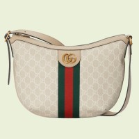 Gucci Ophidia GG Small Crossbody Bag in White Supreme Canvas