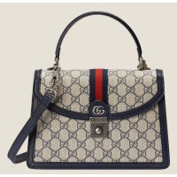 Gucci Ophidia GG Small Top Handle bag in Blue Supreme Canvas