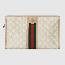 Gucci Ophidia GG Toiletry Case in White GG Supreme Canvas