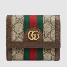 Gucci Ophidia GG Wallet in Beige GG Supreme Canvas