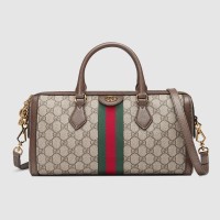 Gucci Ophidia Medium Top Handle Bag in GG Supreme Canvas