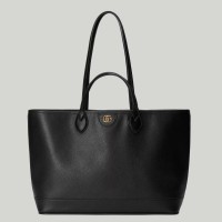 Gucci Ophidia Medium Tote Bag in Black Calfskin