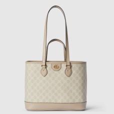 Gucci Ophidia Small Tote Bag in Beige/White GG Supreme Canvas