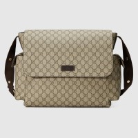 Gucci Plus Diaper Bag In Beige GG Supreme Canvas