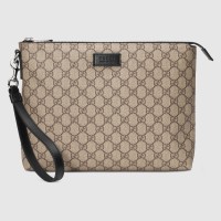 Gucci Portfolio Pouch in Beige GG Supreme Canvas