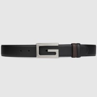 Gucci Reversible Belt 35MM in Black/Brown Leather with Square G buckle