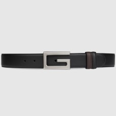 Gucci Reversible Belt 35MM in Black/Brown Leather with Square G buckle