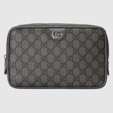 Gucci Savoy Toiletry Case in Grey GG Supreme Canvas