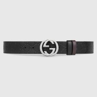 Gucci Signature Leather Reversible Belt 38MM with Interlocking G Buckle
